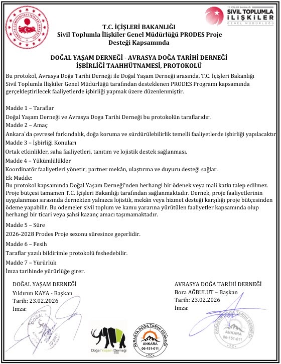 Doğal Yaşam Derneği Protokolü